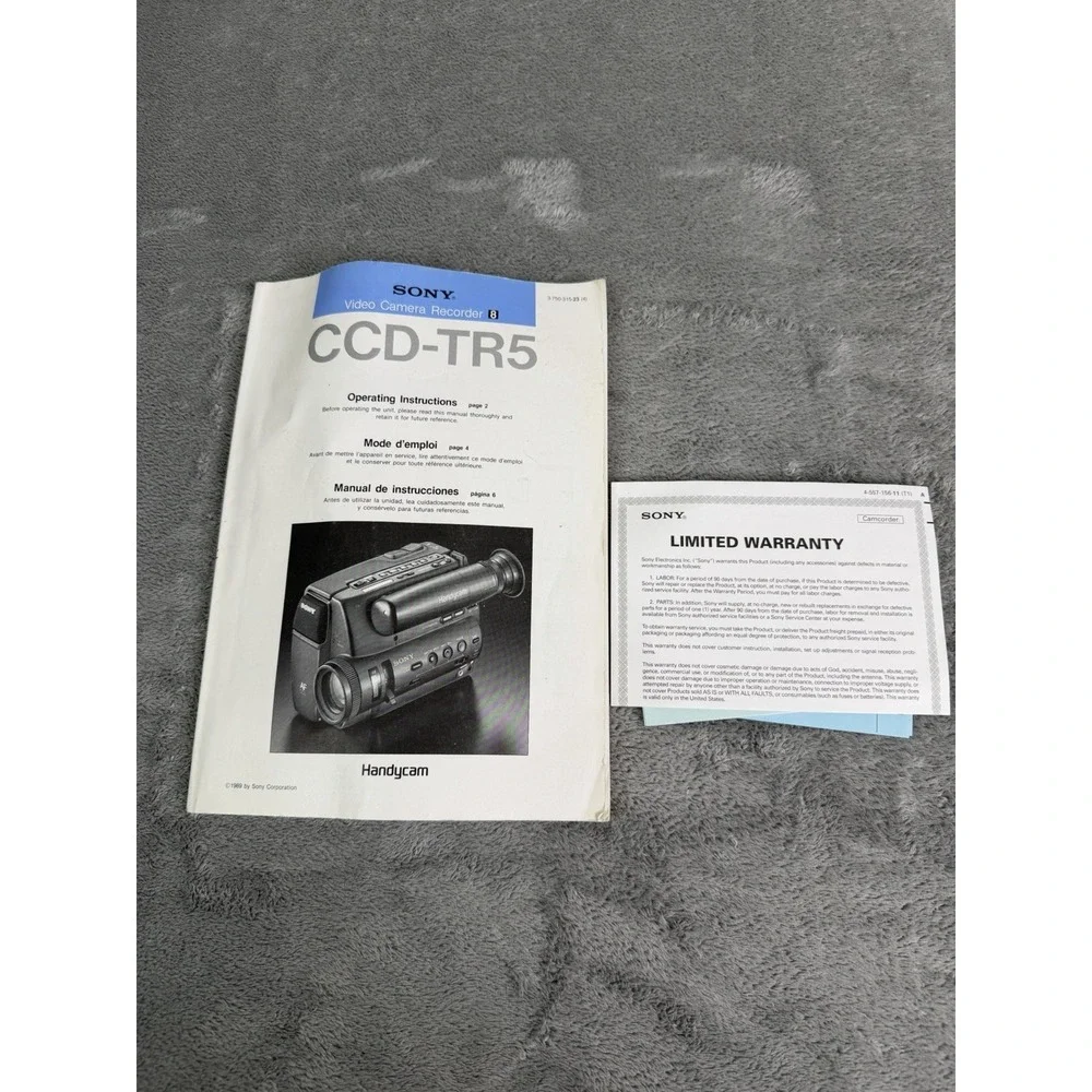 Sony CCD-TR5 Handycam Camcorder Lot As Is Untested